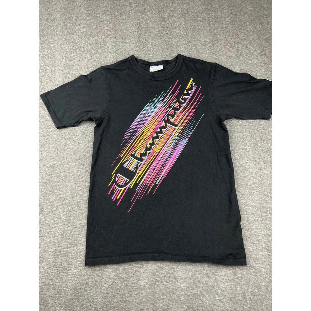 Champion Graphic Tee Colorful Stripes‎ DesignSize Small